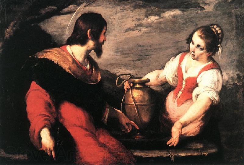 STROZZI, Bernardo Christ and the Samaritan Woman xdg Spain oil painting art